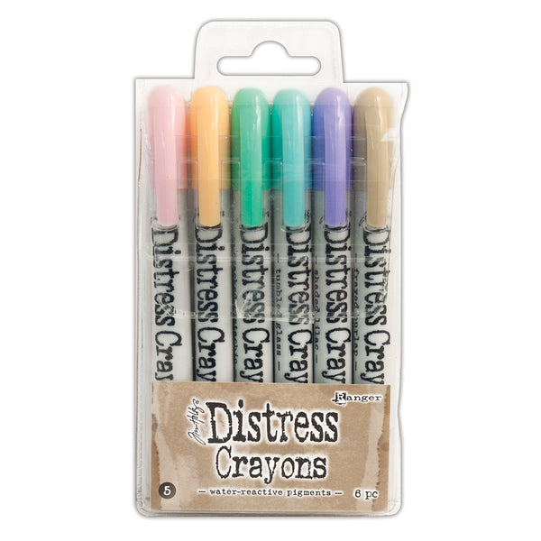 Tim Holtz Distress Crayons Set #5 Pack of 6