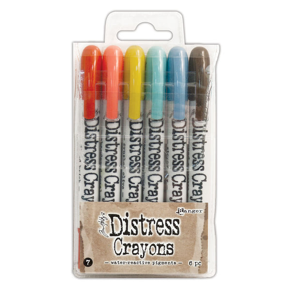 Tim Holtz Distress Crayons Set #7 Pack of 6