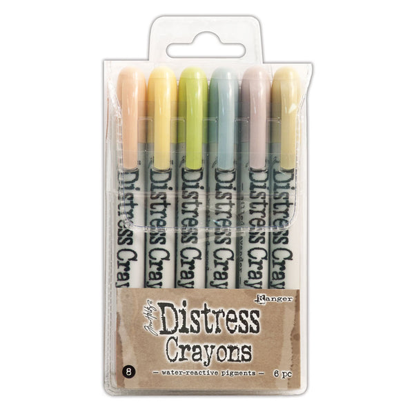 Tim Holtz Distress Crayons Set #8 Pack of 6