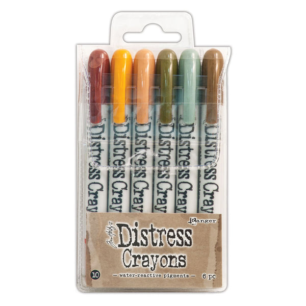 Tim Holtz Distress Crayons Set #10 Pack of 6