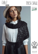 Teresa Knitting Pattern - Womens Shawl OS 8ply Yarn