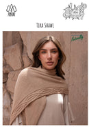 Tika Knitting Pattern - Womens Shawl OS 4ply Yarn