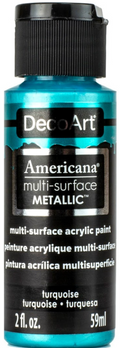 Decoart Americana Multi-Surface Metallic Paints 59ml#Colour_TURQUOISE