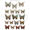 Uniquely Creative Steampunk Graffiti Butterflies Cut-A-Part Sheet