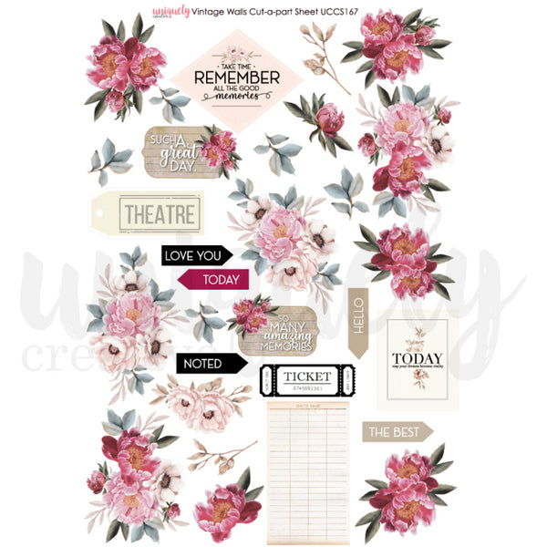 Uniquely Creative Vintage Walls Cut-A-Part Sheet