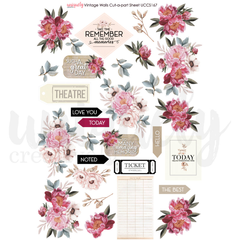 Uniquely Creative Vintage Walls Cut-A-Part Sheet
