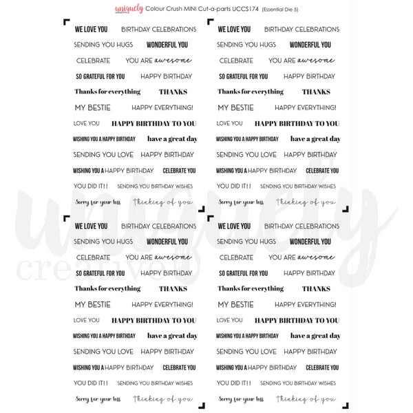 Uniquely Creative Colour Crush Cut-A-Part Sheet Mini
