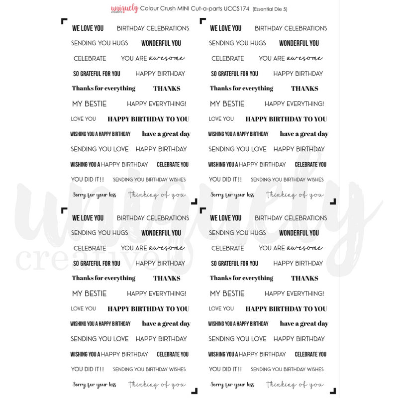 Uniquely Creative Colour Crush Cut-A-Part Sheet Mini