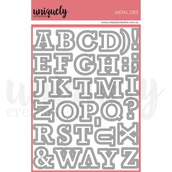 Uniquely Creative Upper Case Outline Alpha Die