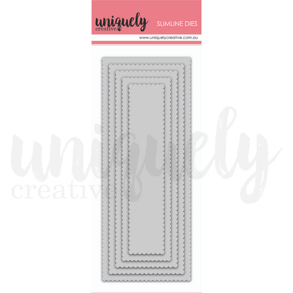 Uniquely Creative Slim Scalloped Nesting Rectangle Die