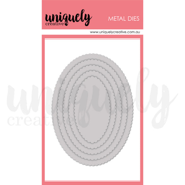 Uniquely Creative Scalloped Nesting Oval Die