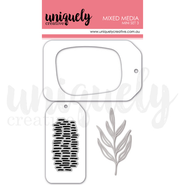 Uniquely Creative Mixed Media Mini Set 3 (Stamp, Die, & Stencil)