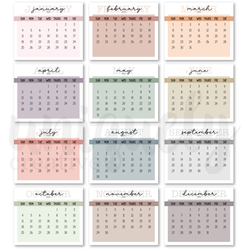 Uniquely Creative 2026 Calendar Pads