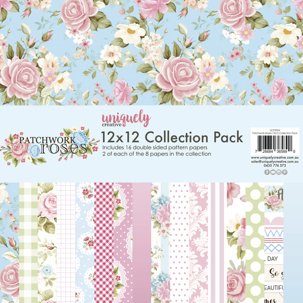 Uniquely Creative Patchwork Roses 12 x 12" Collection Pack