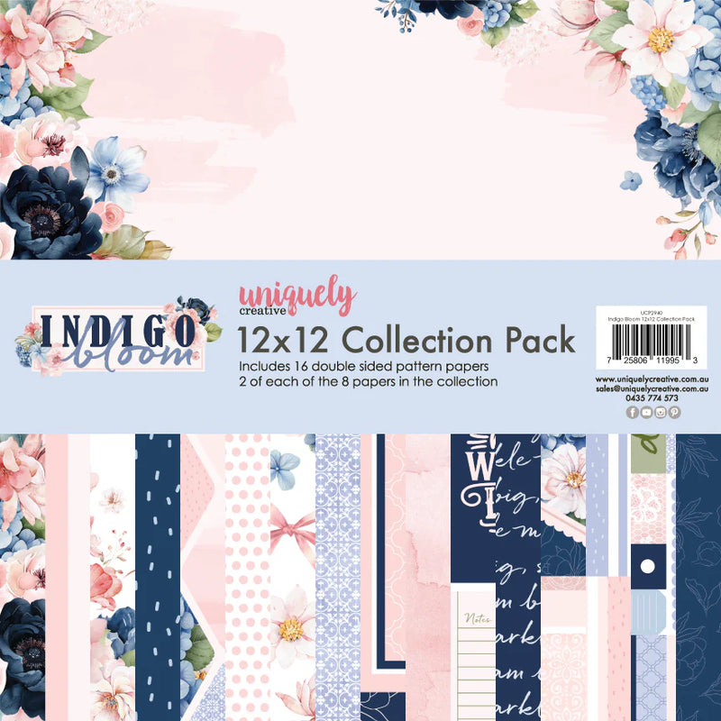 Uniquely Creative Indigo Bloom 12 x 12" Collection Pack