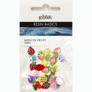 Ribtex Resin 3D Fruit Embellishments Multicolour Pack of 20