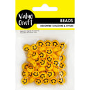 Value Craft Smiley Face Round Beads 15g