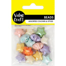 Value Craft Pearlescent Geometric Star Beads 15 Pieces