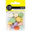Value Craft Pearlescent Daisy Beads 15 Pieces
