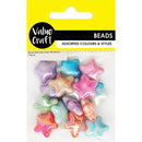 Value Craft Marble Star Beads 15 Pieces
