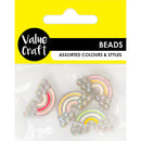Value Craft Acrylic Large Rainbow Beads 4 Pieces