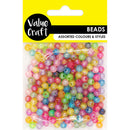 Value Craft Round Iridescent Beads 25g