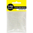 Value Craft Iridescent White Glass Seed Beads 60g