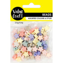 Value Craft Pearl Finish Pastel Star Beads 20g