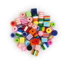 Value Craft Multicolour Striped Mixed Beads 20g