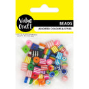 Value Craft Multicolour Striped Mixed Beads 20g