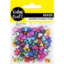 Value Craft Metallic Heart Beads 20g