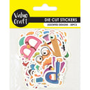 Value Craft Stickers Alphabet Mix Die Cuts Pack of 50