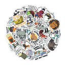 Value Craft Stickers Funny Sayings Die Cuts Pack of 50