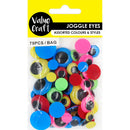 Value Craft Assorted Neon Joggle Eyes 75 Pieces