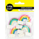 Value Craft Polymer Clay Rainbow Embellishments 4 Pieces