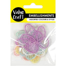 Value Craft 42mm Organza Lace Butterfly Embellishments 12 Pieces