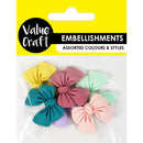 Value Craft 27mm Clay Bow Embellishments 6 Pieces