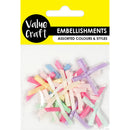 Value Craft 30mm Satin Bow Embellishments 20 Pieces