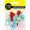 Value Craft 45mm Satin Bow Embellishments 6 Pieces