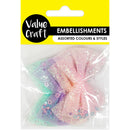 Value Craft Organza Glitter Bows 4 Pieces