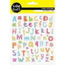 Value Craft Stickers Foil Pastel Alphabet Stickers Multicolour