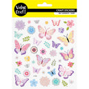 Value Craft Stickers Foil Butterflies and Flowers Multicolour 
