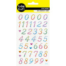 Value Craft Stickers Crystal Dot Numbers Multicolour