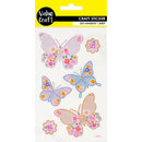 Value Craft Stickers Crystal Dot Butterflies Multicolour