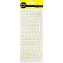 Value Craft Stickers Glitter Lowercase Alphabet Gold