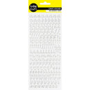 Value Craft Stickers Glitter Lowercase Alphabet Silver