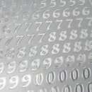 Value Craft Stickers Metallic Numbers Silver