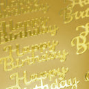 Value Craft Stickers Metallic Happy Birthday Gold