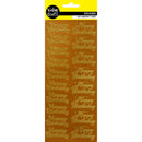 Value Craft Stickers Metallic Happy Birthday Gold