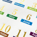Value Craft Stickers Foil Planner Months Gold